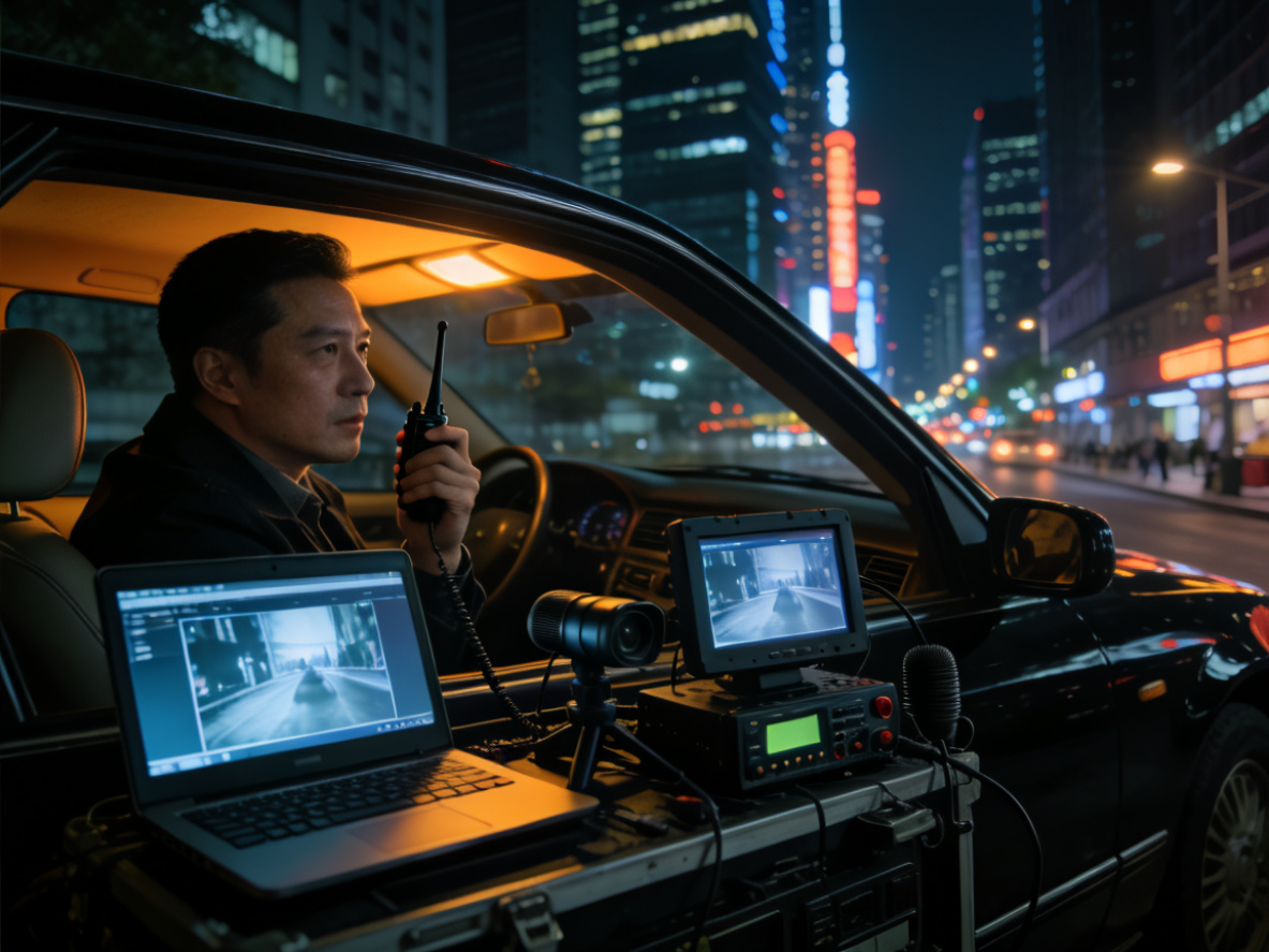 杭州私家侦探进行夜间监控调查